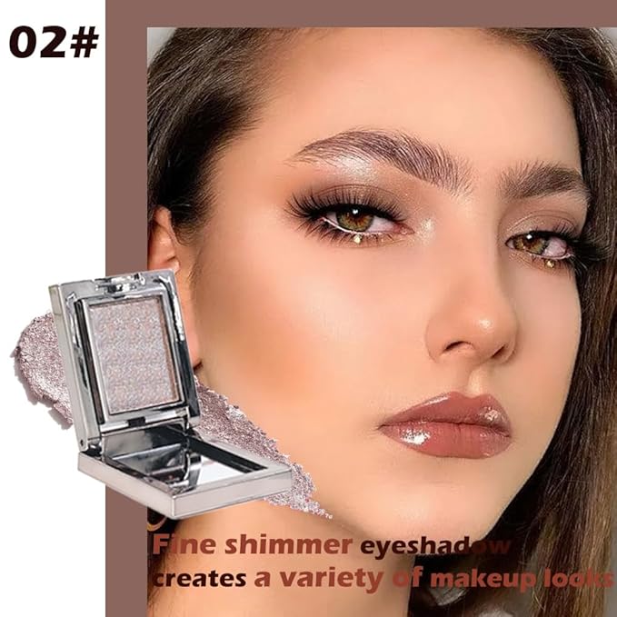 Taupe Mauve Shimmer Single Eye Shadow Palette Makeup with Mirror,Neutral Powder Monochrome Eyeshadow for Older Women,Waterproof Long Lasting Naturing-Looking sombras para ojos