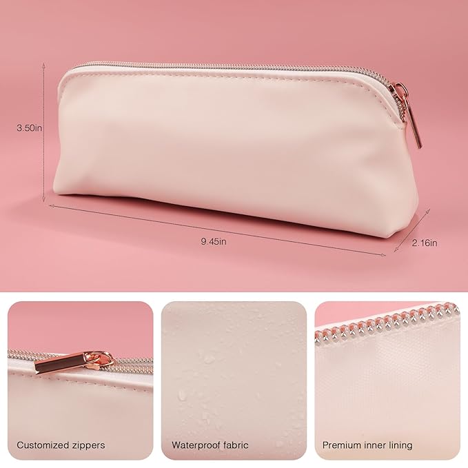 Raffaello 6-in-12 Dual-Ended Makeup Brushes Set, Sustainable Rose Gold Brushes with Recycled Materials, Includes White Faux Leather Pouch, Professional Face & Eye Makeup Kit for Travel and Daily Use