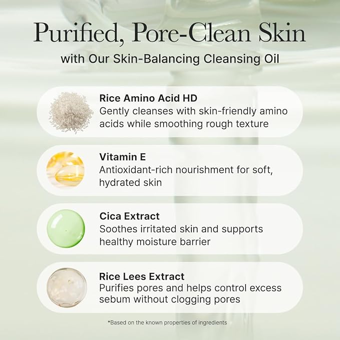 ARENCIA Pore Melt Mochi Makeup-Removing Cleansing Oil, Non-Comedogenic, Rice Amino Acids HD, Vitamin E, Cica, & Ceramide, 6.76 fl oz