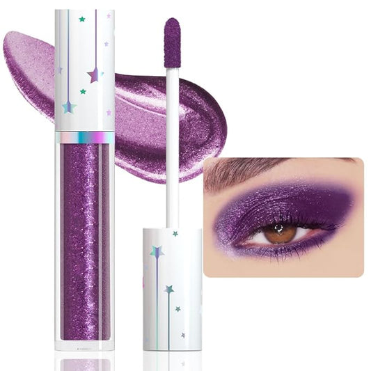 evpct Liquid Shimmery Glitter Eyeshadow Eyeliner, High Pigment Colored Metallic Eyeshadow Stick Eyeliner, Waterproof Long Lasting Sparkle Eye Makeup Set for Women, 15# Honey Flower