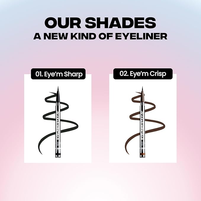 Sacheu Liquid Eyeliner STAY-N Long Wear Waterproof Eyeliner Pen with Ultra-Precise 360° Flexible Tip — Smudge-Proof Vegan & Cruelty-Free Eye Makeup, Eye’m Sharp