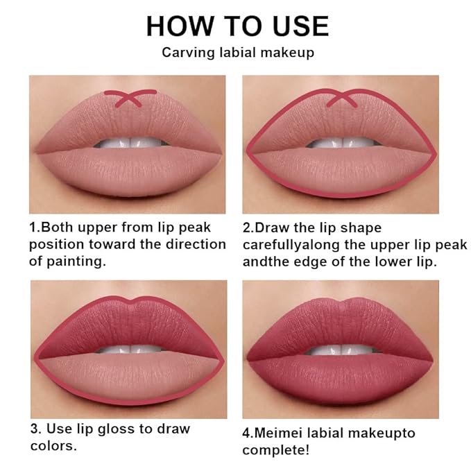 2pcs Matte Mauve Neutral Lip Liner and Lipstick Makeup Set, Liquid Lipstick 24H and Lip Liner Set Matt Liquid Lips Make Up Waterproof Long Lasting High Impact Color Lipstick Matte Kit(#28)