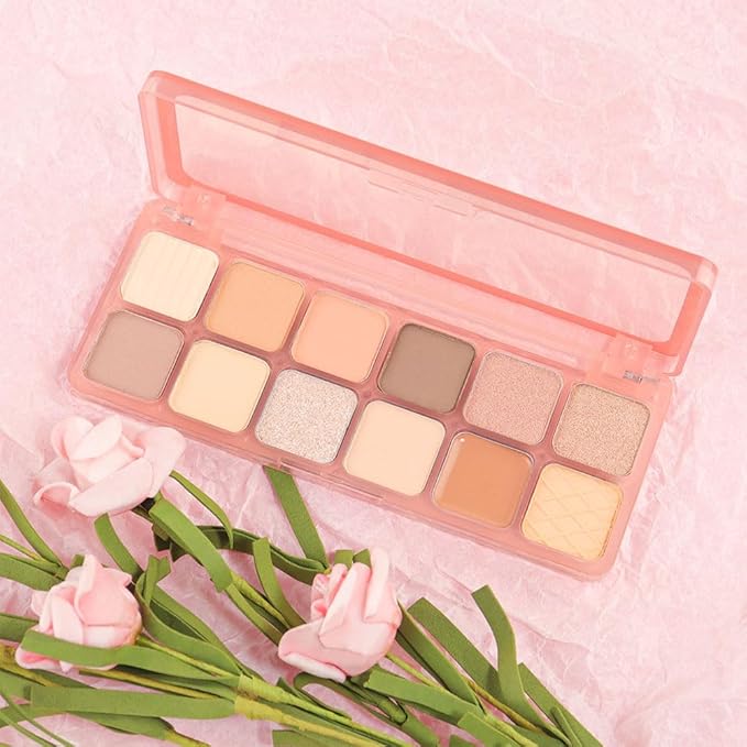 AMY'S DIARY 12Color Light Pink Purple Eyeshadow Palette, Long-Lasting, and Highly Pigmented. Elevate Your Eye Makeup– Unleash Your Unique Style (05#)