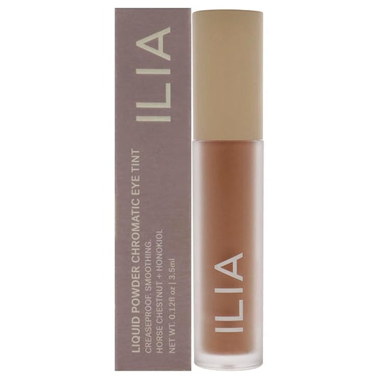 ILIA - Chromatic Liquid Powder Eye Tint | Cream-to-Powder Eyeshadow, Smudge-Resistant, Quick-Dry, Weightless, Water-Based | Non-Toxic, Vegan, Cruelty-Free, Clean Makeup (Burnish, 0.12 fl oz | 3.5 ml)