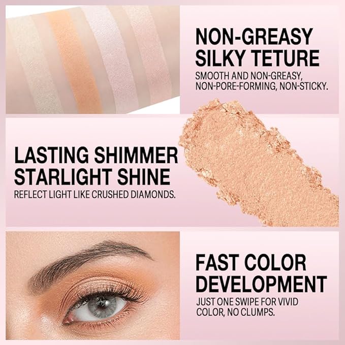 Eyeshadow Makeup Palette with Brush,Nude Gold Natural Neutral Powde Eye Shadow Palette for Older Women,Long Lasting Naturing-Looking,Lightweight,Waterproof,Eye Makeup Kit Travel Size,Vegan