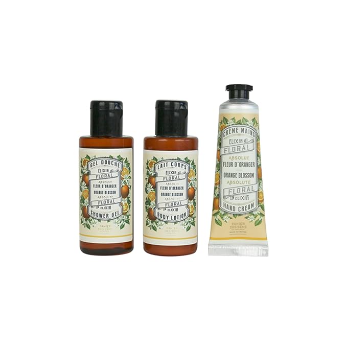 Panier des Sens Body Lotion, Moisturizer - Made in France 97% natural - 8.45 Floz/250 ml (Orange Blossom Set)