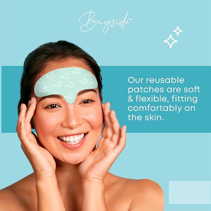 Forehead Wrinkle Patches Reusable | Non-Invasive Wrinkle Treatment for Fine Lines | Works with Face Lift Tape and Eye Patch Kits | Long-Lasting, Gentle Skin Care Solution | Includes Storage Tin