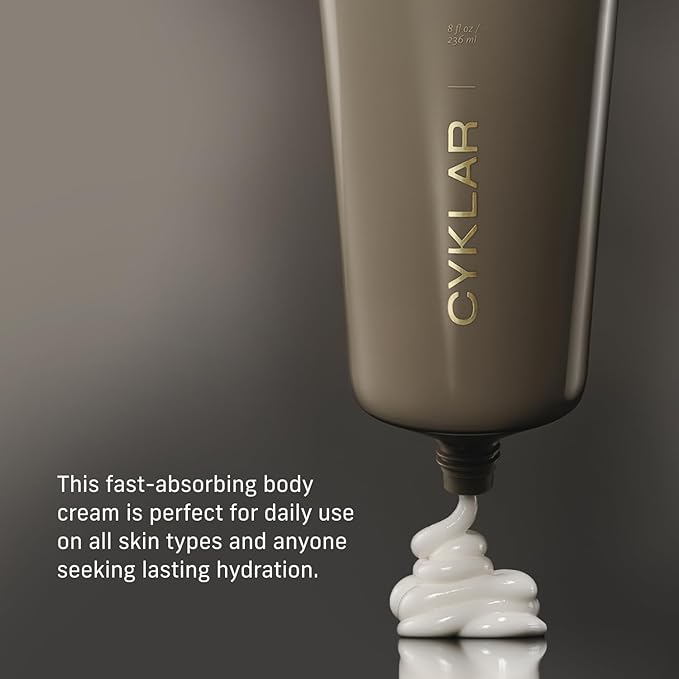 Nutrient Rich Body Cream. Crescent Fragrance Nourishing Moisturizer with Niacinamide and Banana Flower Extract. Deep Hydration, Thick Body Lotion, Dry Skin Cream for Women and Men, 8 Fl Oz