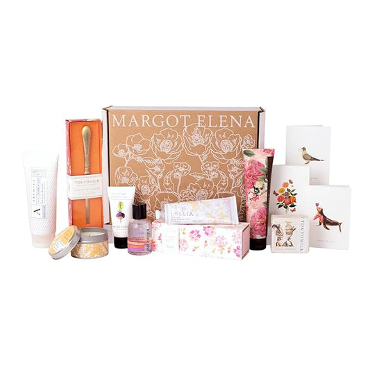 Margot Elena Fall Discovery Box, Bath and Beauty Gift Set for Women, Self Care Kit, Womenโs Fragrances, Pampering Luxury Spa Body Care Package, and Essentials