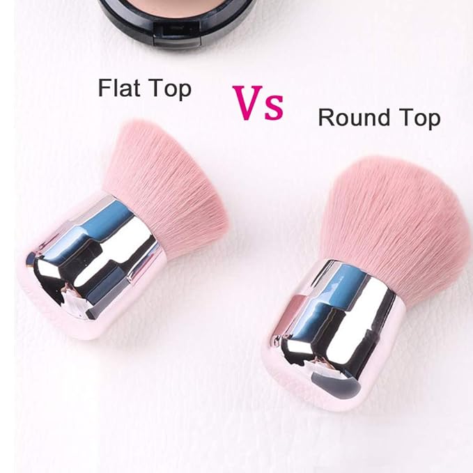 Kabuki Foundation Makeup Brushes Flat Top for Face Blusher Liquid Powder Blend and Contour Tool and Mineral BB Cream, Flat