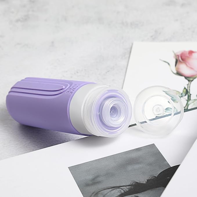 Travel Bottles for Toiletries, 5 Pack TSA Approved Travel Size Containers, 3oz Leak Proof Refillable Travel Accessories for Shampoo Conditioner, BPA Free Travel Bottles with Toiletry Bag