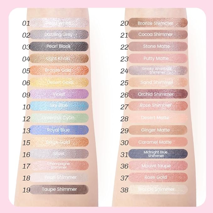 evpct 2Pcs Cream Eye Shadow Brightener Sticks Set for Eyes Waterproof, Champagne Shimmer & Pearl Shimmer Cream Eyeshadow Applicator Stick Long Lasting Pigmented Eye Makeup sombras en crema para ojos