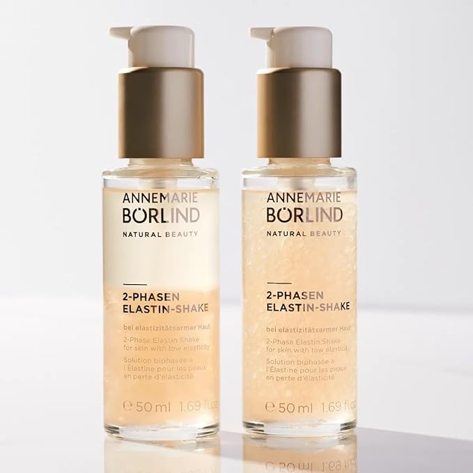 ANNEMARIE BÖRLIND 2-PHASE ELASTIN SHAKE (50ml) - Activates the skin's own elastin production, Promotes cell renewal, Gives the skin a golden glow, Vegan