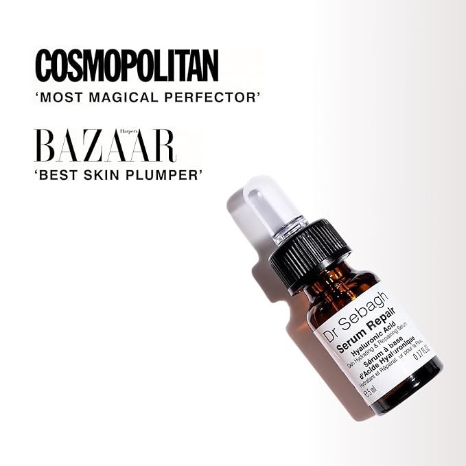 Dr Sebagh Serum Repair Travel Size - (0.17 fl oz) | Award-Winning Hyaluronic Acid Hydrator | Anti Aging & Wrinkle | Skin Moisturize & Repair Formula | Collagen Boosting Youthful Glow For Women & Men
