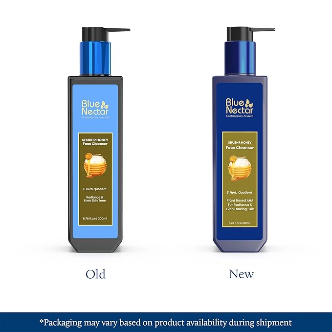 Blue Nectar Ayurvedic Honey and Aloevera Face Wash and Makeup Remover | Daily Facial Cleanser for Women and Men | All Skin Types (8 Herbs, 6.76 Fl Oz)