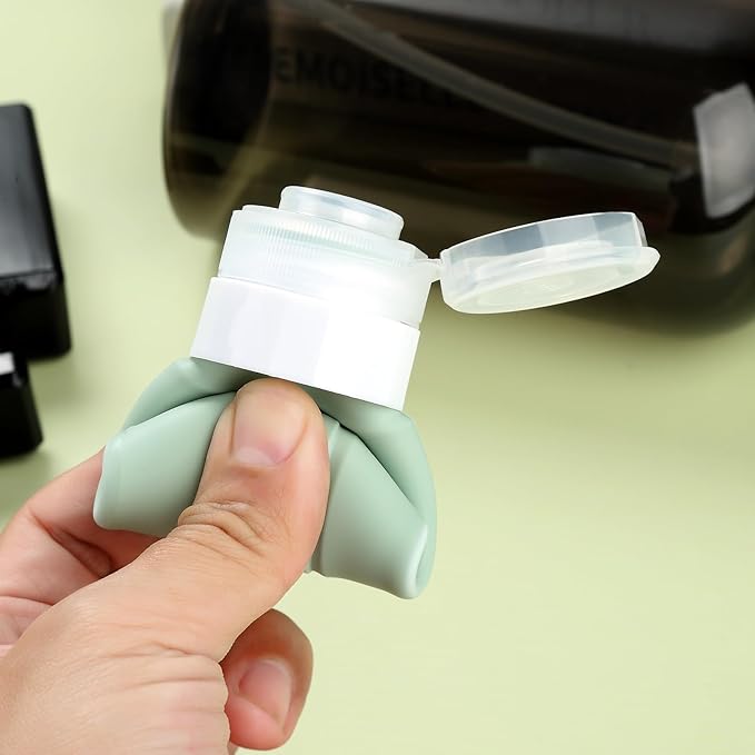 Travel Bottles for Toiletries, Tsa Approved 2oz Travel size Bottles, BPA Free Leak Proof Travels Toiletry Containers, Traveler Accessories with Toiletry Bag for Shampoo Liquid (4 Pack)