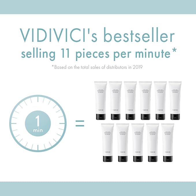 VIDIVICI Face Clear Perfect Cleansing Foam – Gentle Face Wash with Hyaluronic Acid and Moringa Seed Oil – Hydrating Foaming Cleanser – Soft, Fluffy Foam 4.06oz