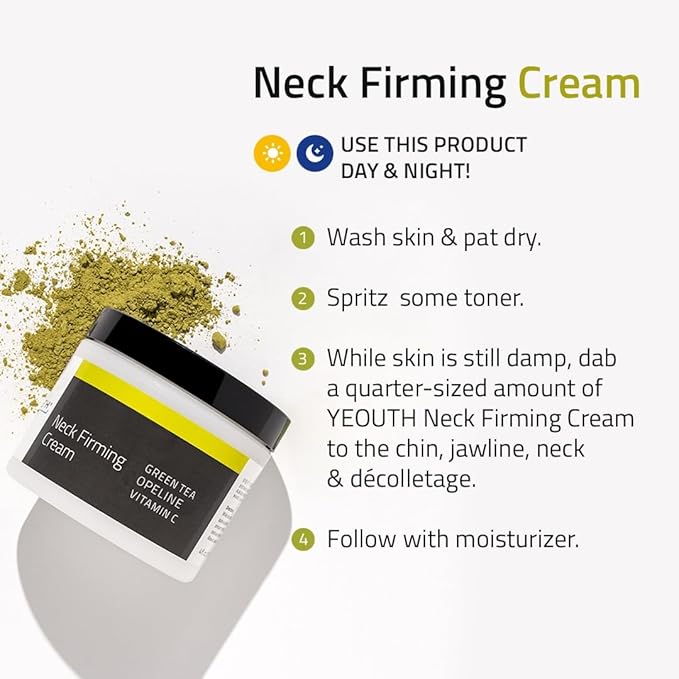 YEOUTH Neck Cream with Vitamin C, Moisturizing Neck Firming Cream for Women and Men, Targeting Decolletage and Double Chin, Cleavage and Chest 4oz