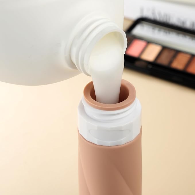 Gemice Travel Bottles for Toiletries, 3oz Tsa Approved Travel Size Containers BPA Free Leak Proof Travel Tubes Refillable Liquid Travel Accessories with Clear Toiletry Bag (4 Pack)