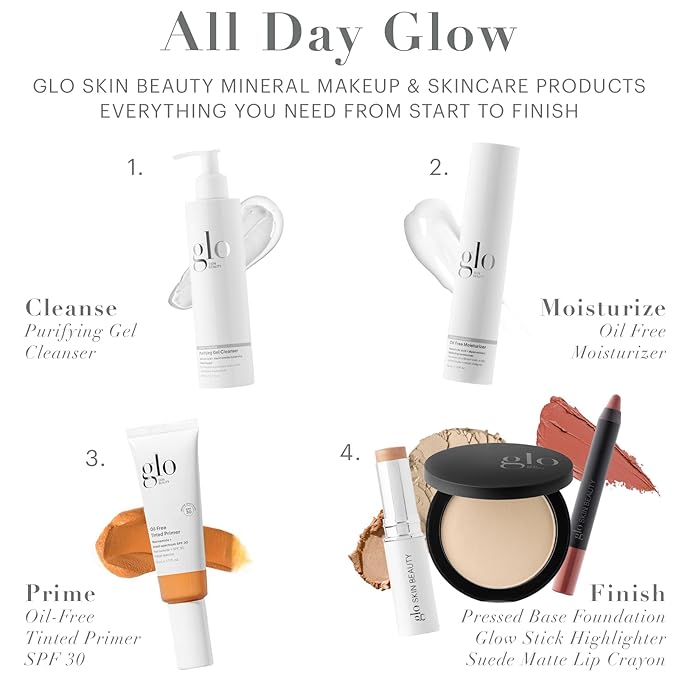 Glo Skin Beauty Pressed Base Powder Foundation Makeup (Cocoa Light) - Flawless Coverage for a Radiant Natural, Second-Skin Finish