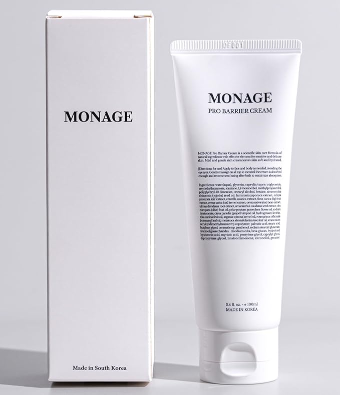 Pro Barrier Cream, Korean Moisturizer Face Cream - Vegan, Hydration Boost, Gentle Formula, Soothing for Extremely Dry Skin, Nourishing, 3.4 fl oz (100ml)