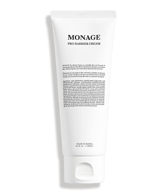 Pro Barrier Cream, Korean Moisturizer Face Cream - Vegan, Hydration Boost, Gentle Formula, Soothing for Extremely Dry Skin, Nourishing, 3.4 fl oz (100ml)