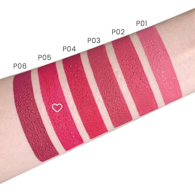 evpct 1Pcs Pink Lipstick, Silky Velvet Matte Lipstick Pack Sets for Women, Long Lasting Smudge Proof Lipstick Lip Stain Makeup Kit matte lipstick 24 hours original P05