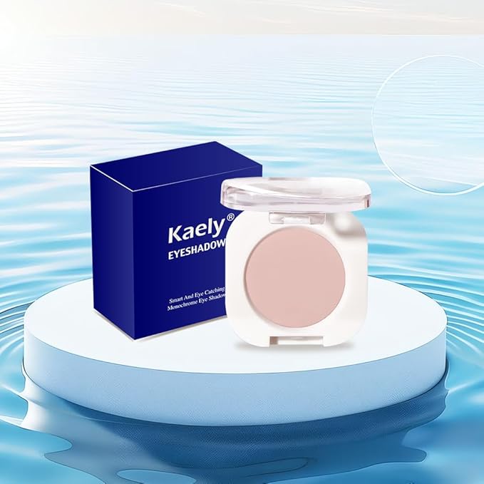 Nude Pink Matte Eyeshadow Palette for Women, Single Monochrome Eye Shadow Makeup, Shiny Pressed Powder, Blendable Natural sombras para ojos, Holographic,Vegan,Travel -19