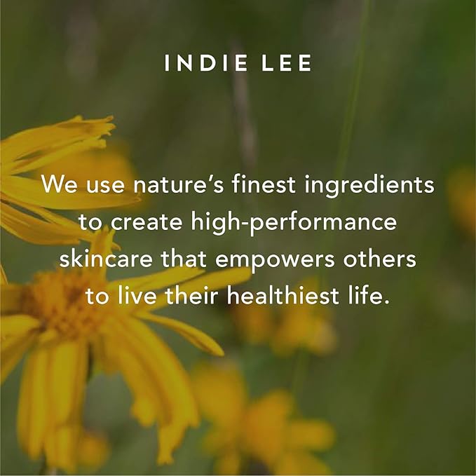 Indie Lee Brightening Facial Cleanser - Daily Hydrating Cleanser, Makeup Remover & Exfoliating Face Mask to Brighten, Firm & Protect Dry Skin - Clean, Gentle Face Wash (4.2oz)