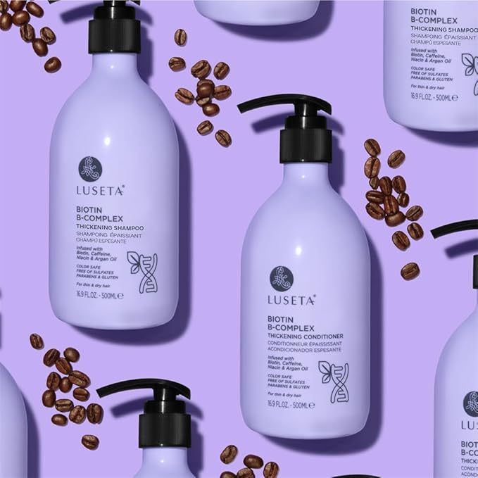 Luseta B-Complex Shampoo & Conditioner Set for Hair Strengthening, Routine shampoo and Conditioner for Women, Biotin Shampoo for Thinning Hair for Women and Men All Types 2 x 16.9oz