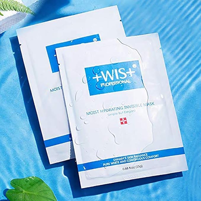 WIS Intensive Hydrating Smoothing Face Facial Sheet Mask 10 Packs, Deeply Moisturizing with Hyaluronic Acid-Witch Hazel for Oil Control & Shrink Pores-Firming & Anti Aging for Men&Women