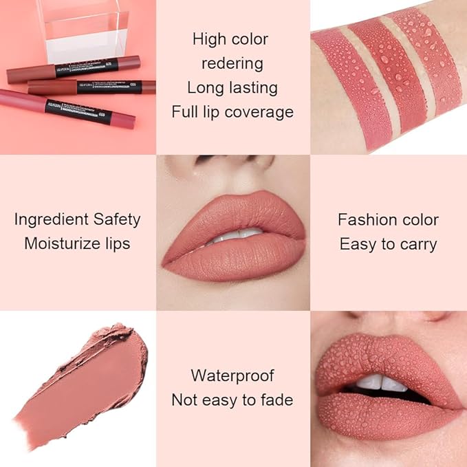BINGBRUSH Smooth Longwear Lipstick Pack Set, Matte Color Stick Ultimate Lip Crayon for Makeup Collection - Waterproof Velvet Lipgloss Lip Stain (05#)