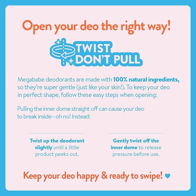 Megababe Skincare Deodorant - The Santal Deo with 72 hour Odor Protection | Restorative Ceramide & Sandalwood | Aluminum-Free, All Natural | 2.6 oz