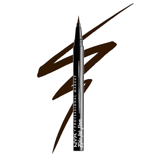 NYX PROFESSIONAL MAKEUP Epic Ink Liner, Waterproof Liquid Eyeliner - Brown, Vegan Formula