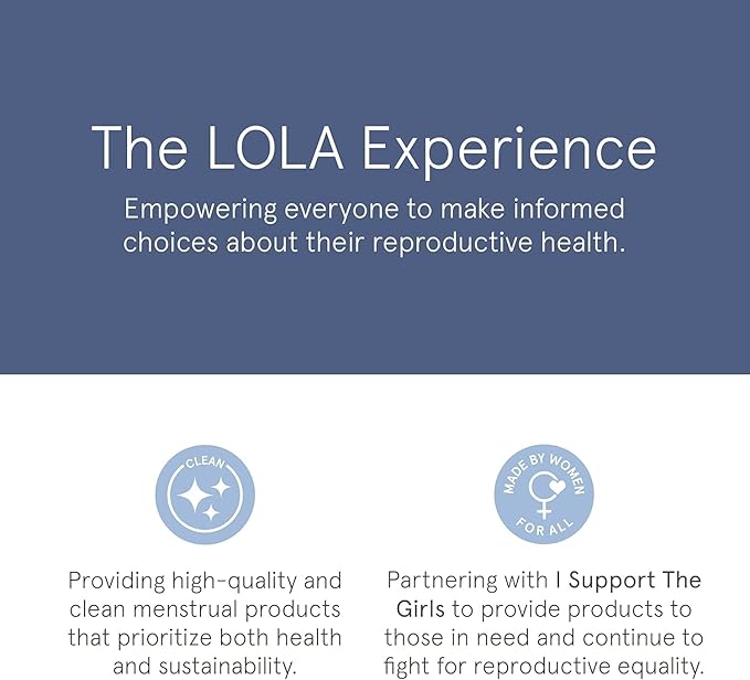 LOLA Non-Toxic Cotton Pads for Women - 36 Count Regular Absorbency Ultra Thin Menstrual Pads with Wings, HSA FSA Approved