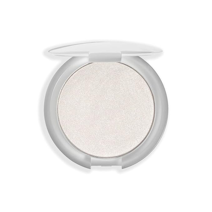 OFIR Pivot Powder | Multi-Use Glow Hydrating Highlight Blush Face Powder | Vegan Formula, Lightweight Buildable Texture | Crease-Free Compact Blush Highlighter | Silver Ice - Pearly White | 0.24 OZ
