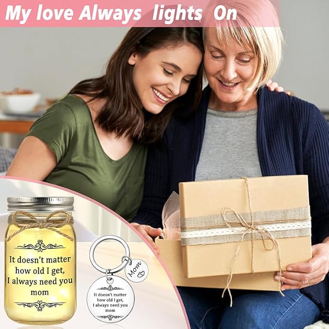 Gifts for Mom, Mom Birthday Gifts, Mothers Day Gift, Christmas Gift for Mama, Mason Jar Light for Mother