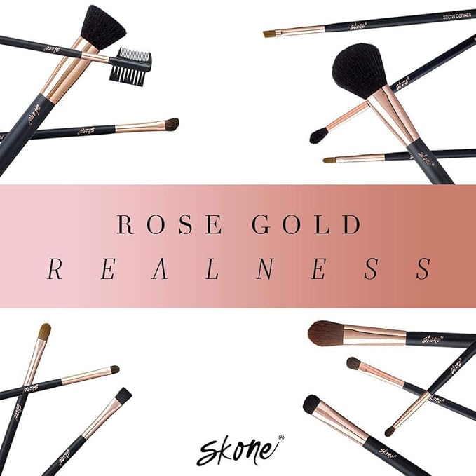 Skone Cosmetics | Professional Grade Makeup Brush | Eye Shadow | Eyebrows | Primer | Smudger | Nylon Brush (Small Shadow Brush)