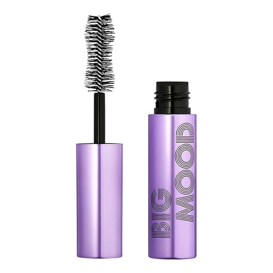 e.l.f. Big Mood Mascara Mini, Instantly Creates Long-Lasting, Bold & Lifted, Voluminous Lashes, Infused with Jojoba Wax, Black