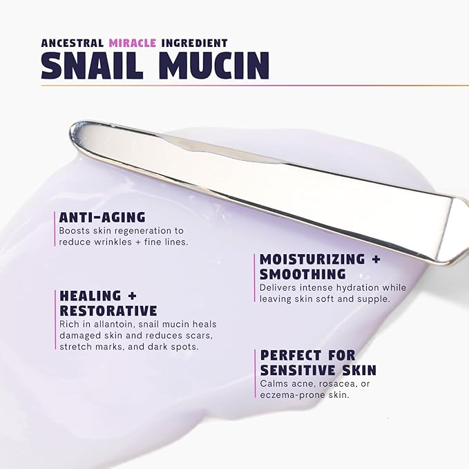 Moon Milk Snail Mucin Moisturizer Gel Cream 3.52 Oz - Blue Light Skin Protection - Korean Snail Mucin Serum Cream that Replenishes Moisture & Leaves Skin Brighter, Plumper, Soothed & Smooth