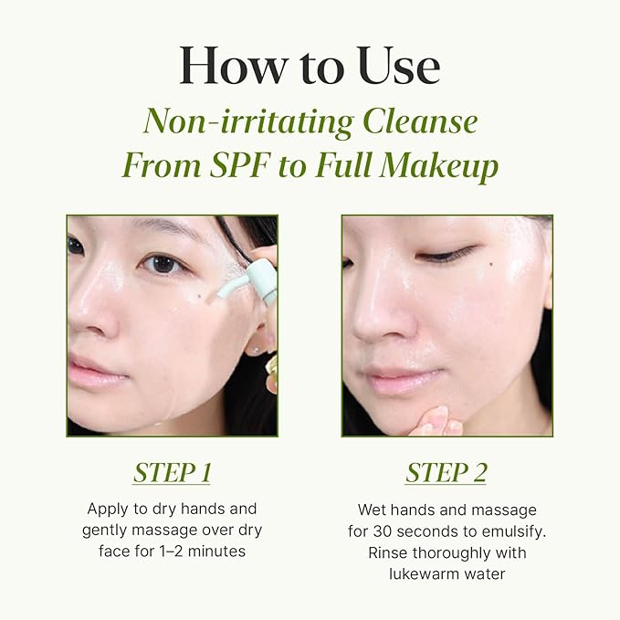 CKD Green Plum AHA·BHA Pore Zero Face Cleansing Oil -Gentle Korean Cleanser, Instant Makeup Removal, Sebum Control, Hydrating & Low-Irritation. No Oily Residue. 7.03 fl oz