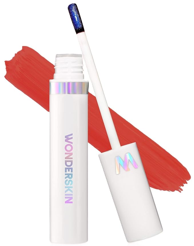 Wonderskin Wonder Blading All Day Lip Stain Peel Off Masque - Long Lasting, Waterproof and Transfer Proof Red Lip Tint, Matte Finish Peel Off Makeup (Divine Masque)