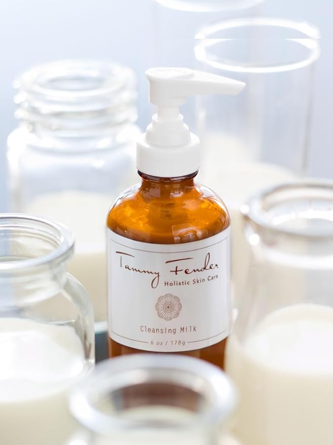 TAMMY FENDER - Cleansing Milk Natural Facial Cleanser | Natural, Organic, Cruelty Free, Non-Toxic Skincare | Lightweight, Gentle, & Rejuvenating Makeup Remover | Sensitive Skin Safe (6 oz | 178 g)