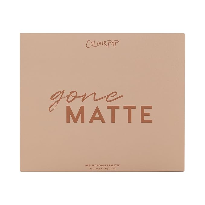 Colourpop Eyeshadow Palette - Eye Makeup Palette with Matte, Metallic, Matte Sparkle & Glitter Finishes - High-Pigment Eye Makeup with a Long-Wearing Formula - Gone Matte (0.3 oz)