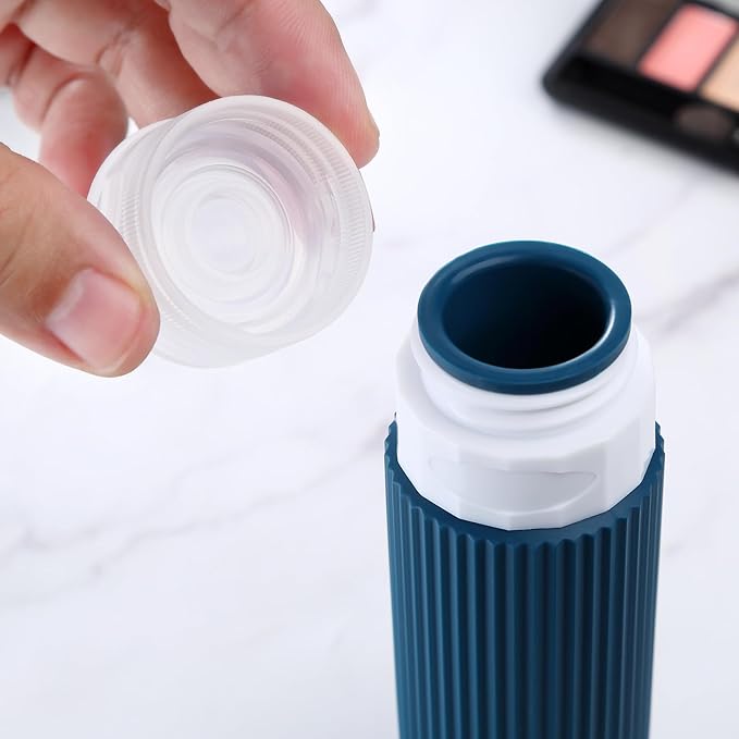 Travel Bottles for Toiletries, Tsa Approved 3oz Portable Travel Bottles, BPA Free Leak Proof Squeezable Silicone Travel Size Containers, Travel Accessories with Clear Toiletry Bag (4 Pack)