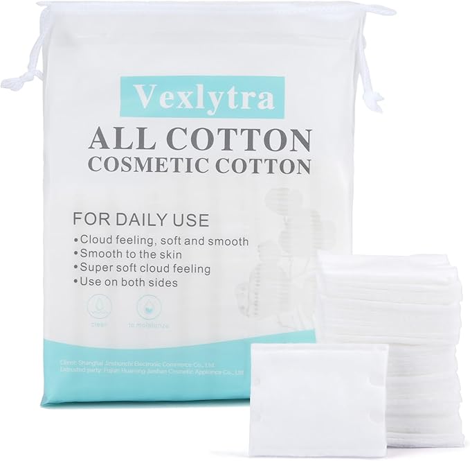 Premium Cotton Pads for Face (200 Count) - Natural High-Quality Makeup Removers, 100% Pure Cotton, Ultra-Soft & Lint-Free, Gentle for Toning, Facial, Eyes & Lips