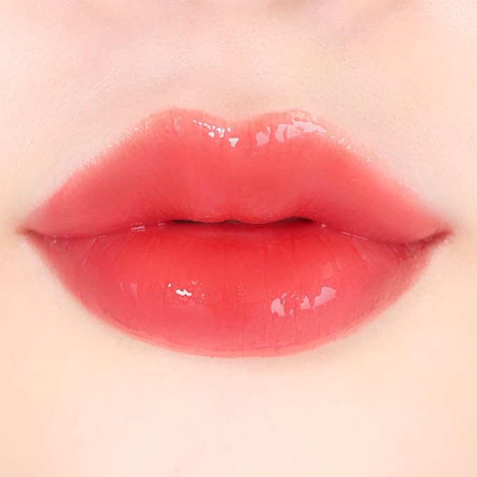 Amuse SEOUL Care Tint Lip Balm Keyring (03 Healthy Cherry) | Hydrating Lip Balm + Keychain, Rice Extract & Multi-Peptide Complex, Clear Glossy Finish | 0.21 oz