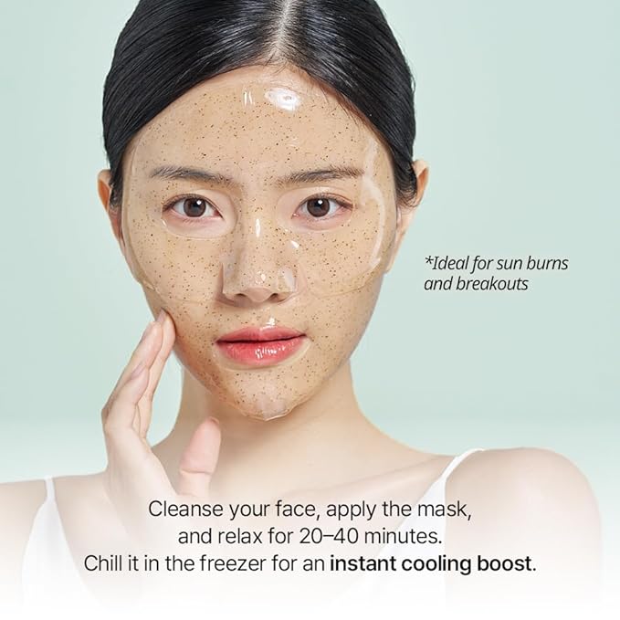 NDP Collagen Cica Cooling Hydro Mask – World’s First Freeze-Ready Hydrogel Face Mask with 55,000Da Vegan Collagen, Real Mugwort & Centella – Korean Mask for Sensitive Skin, 36g x 4ea