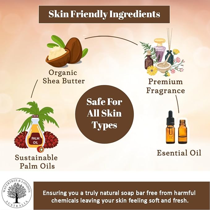 Wavertree & London Natural Goat Milk Soap Bars (2 Bars) โ 7oz Individually Wrapped, French Triple Milled Moisturizing Bath Bar Soap Enriched with Shea Butter, Chemical-Free Sensitive Skin Bar Soap