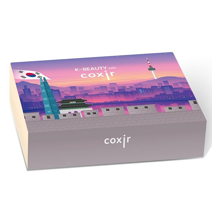 coxir K-Beauty Seoul Glow Set – 5-Step Korean Skincare Routine with TXA & Black Rice – Cleansing oil, Mask Cleanser, Ampoule, Balm & Moisturizer – Deep Hydration, Radiant Glass Skin Gift Set